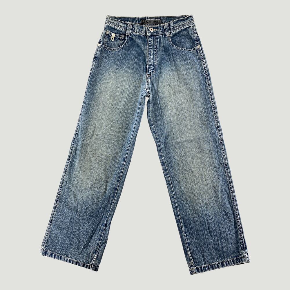Y2K Southpole Blue Denim Jeans Youth Girls Size 16 Straight Leg